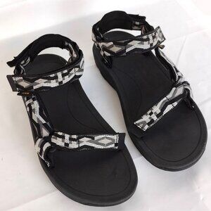 Teva Hurricane Strappy Pattern Sandals Gray Nylon FM1221K Men's USA 5 EUR 37